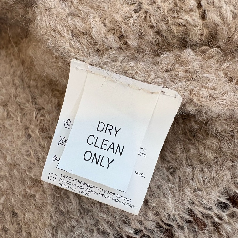 L. paulet 100% Alpaca Shaggy Open Cardigan Sweater - Picture 12 of 14